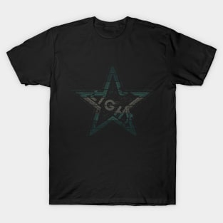 STARLIGHT, Turquoise, Retro Design, Ring Grid T-Shirt